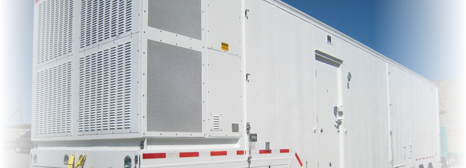 145,000 BTU/Hr continuous run environmental control unit with 100 percent redundancy mounted on an over the road electronics trailer.